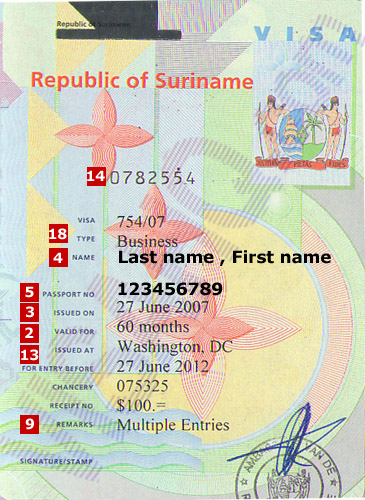 Suriname Visa Suriname Visa
